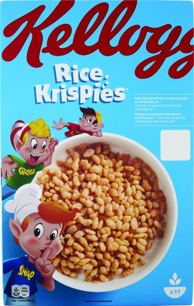 Kellogg's Rice Krispies Puffed Rice with Vitamins and Minerals 340g Pack Cereal for breakfast or as a snack