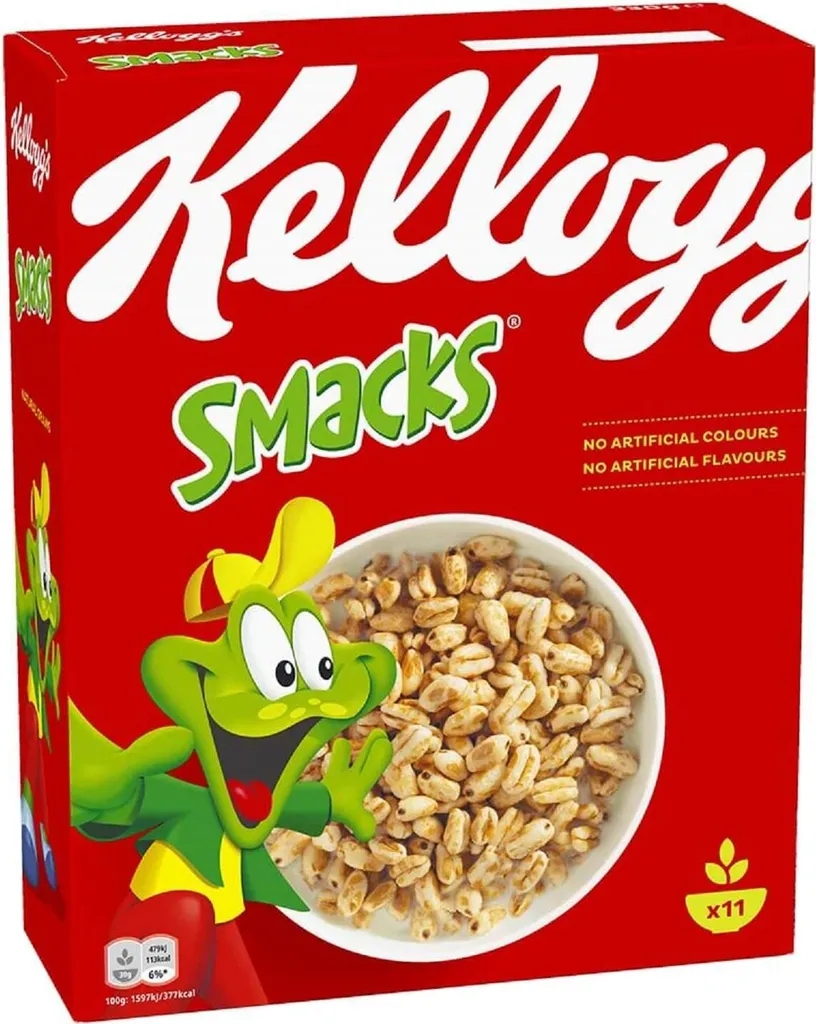 Kikkoman Kellogg's Smacks crispy sweet breakfast cereal made from wheat 330g