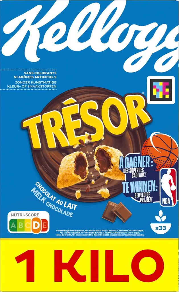 Kellogg's Tresor Milk Choco Crispy Cereal Pillows Pack 1000g