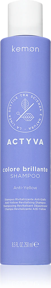 Kemon Actyva Colore Brillante Shampoo to neutralize yellow tones