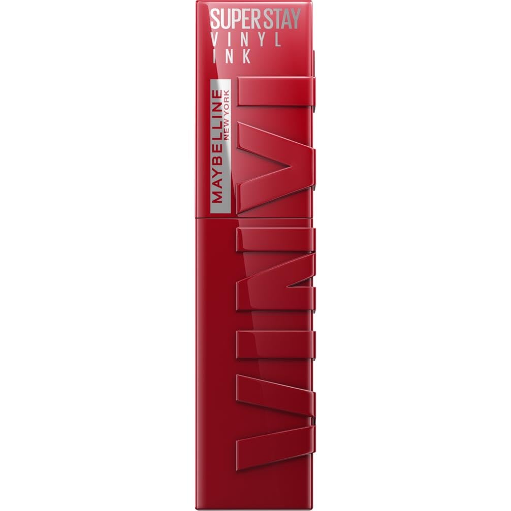 Maybelline New York Liquid Lipstick, with 16 Hour Hold and Glossy Finish, Super Stay Vinyl Ink, No. 10 lippy, 4.2 ml