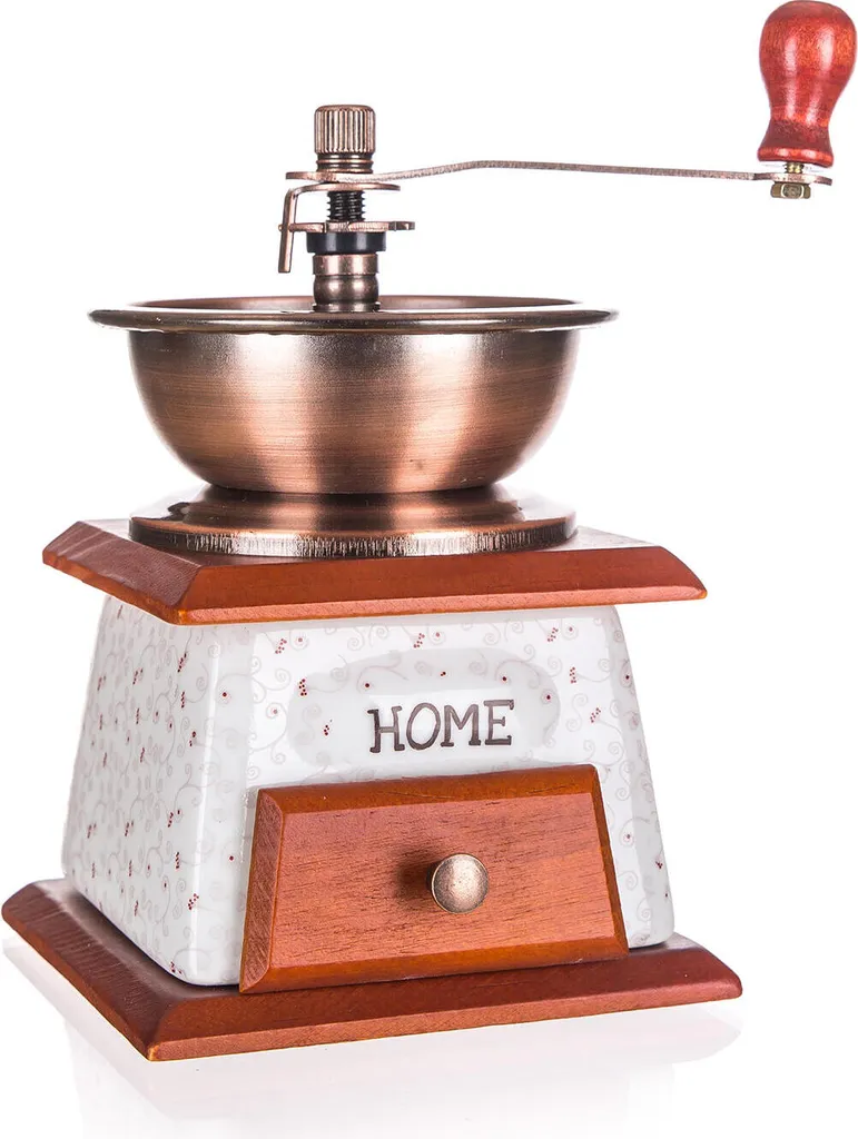 Banquet Ceramic/Kov coffee bean grinder with wooden details