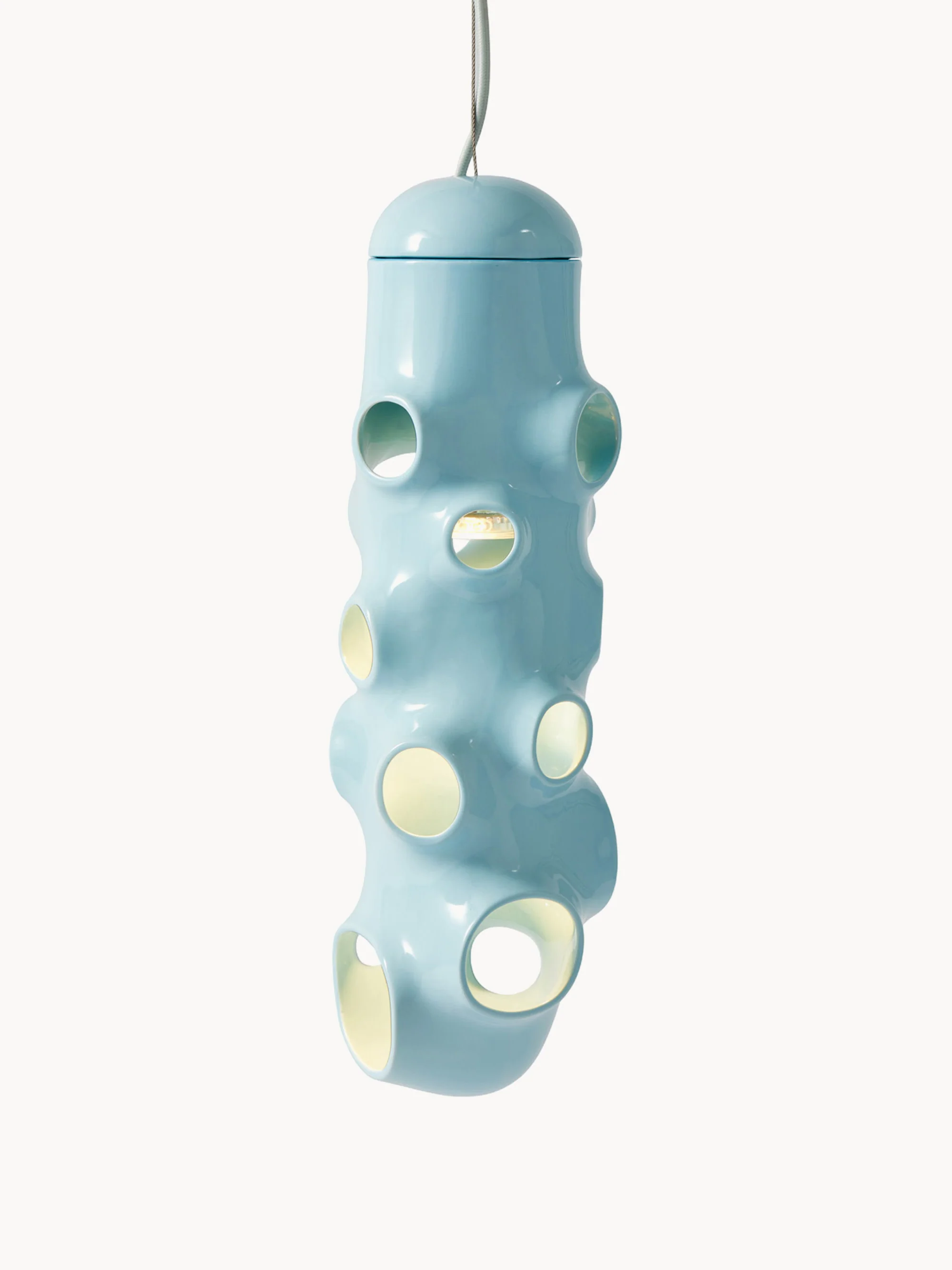 POLSPOTTEN Bull ceramic pendant light, Light blue