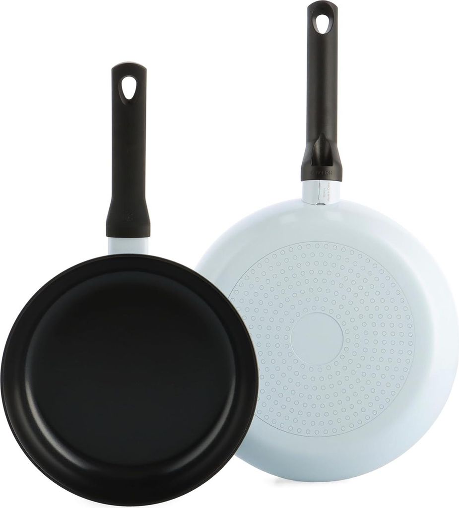 Markenlos Ceramic frying pan set - non-stick coating - 2 pieces - 24 cm & 28 cm