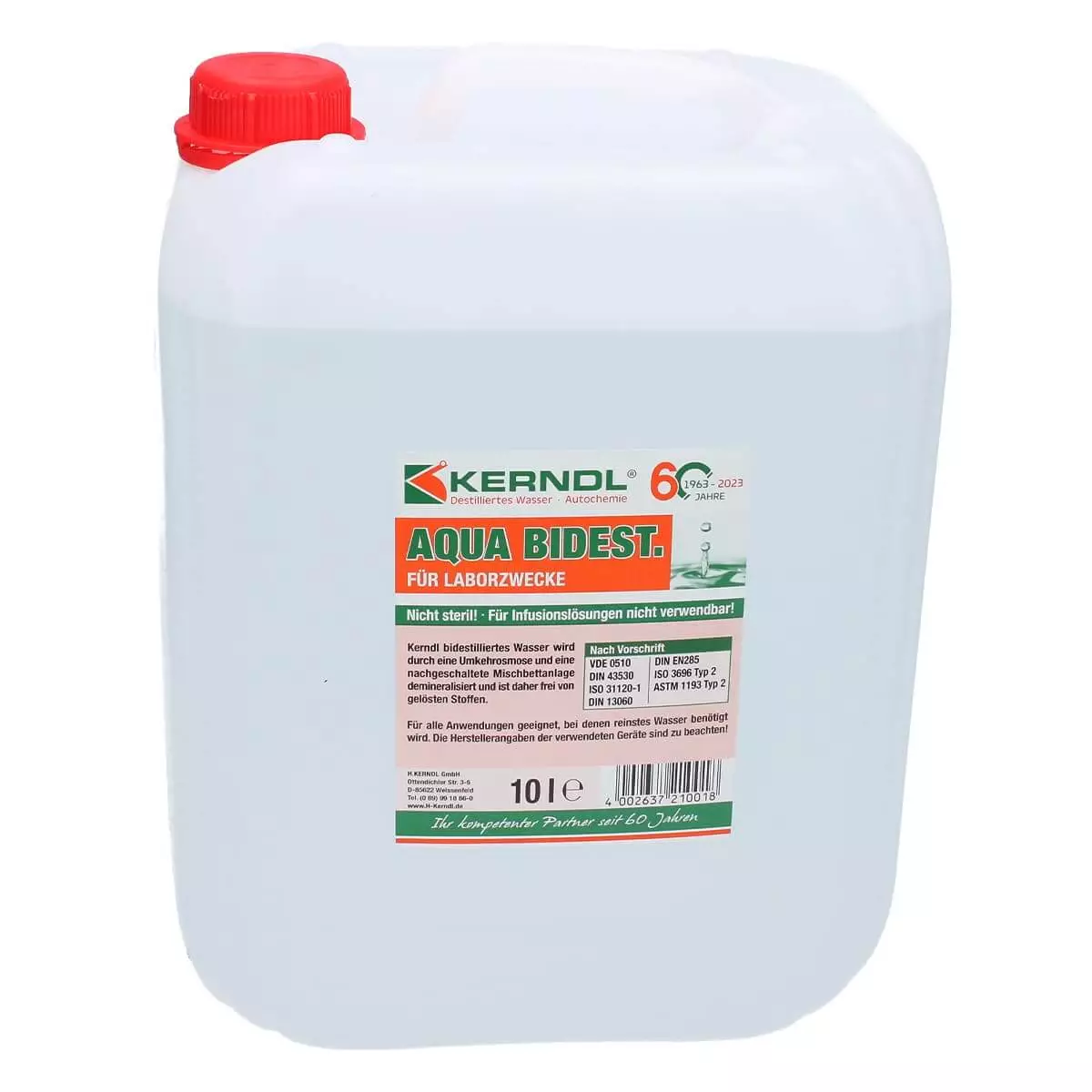Kerndl Double-distilled laboratory water, 10000ml
