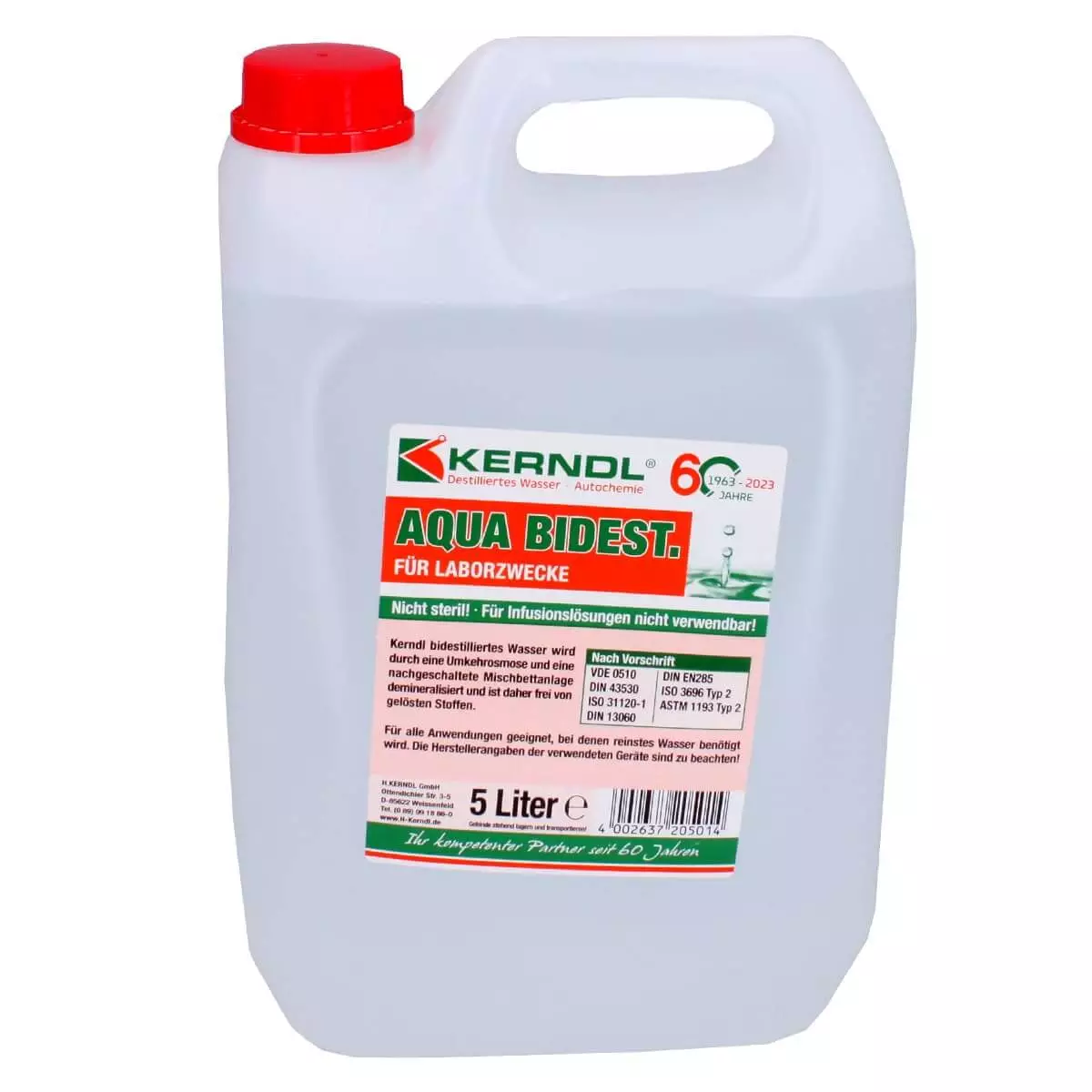 Kerndl Double-distilled laboratory water, 5000ml