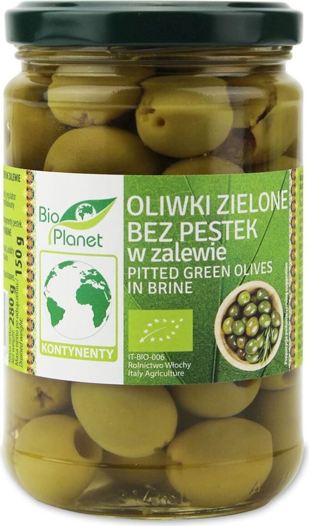Biogo Seedless Green Olives Inmarines 280g (150g) -Planet