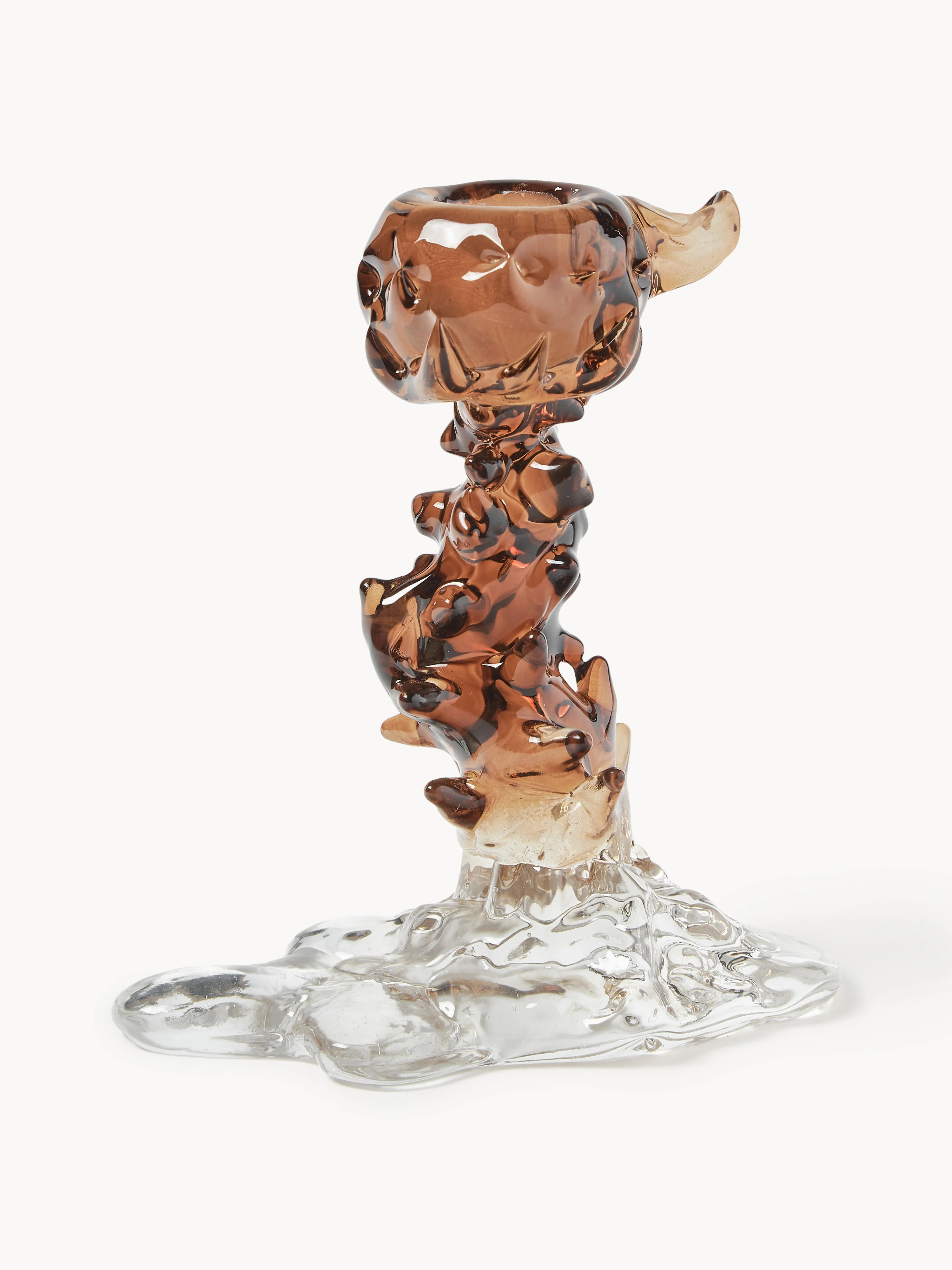 POLSPOTTEN Candle Holder Drip, Light brown