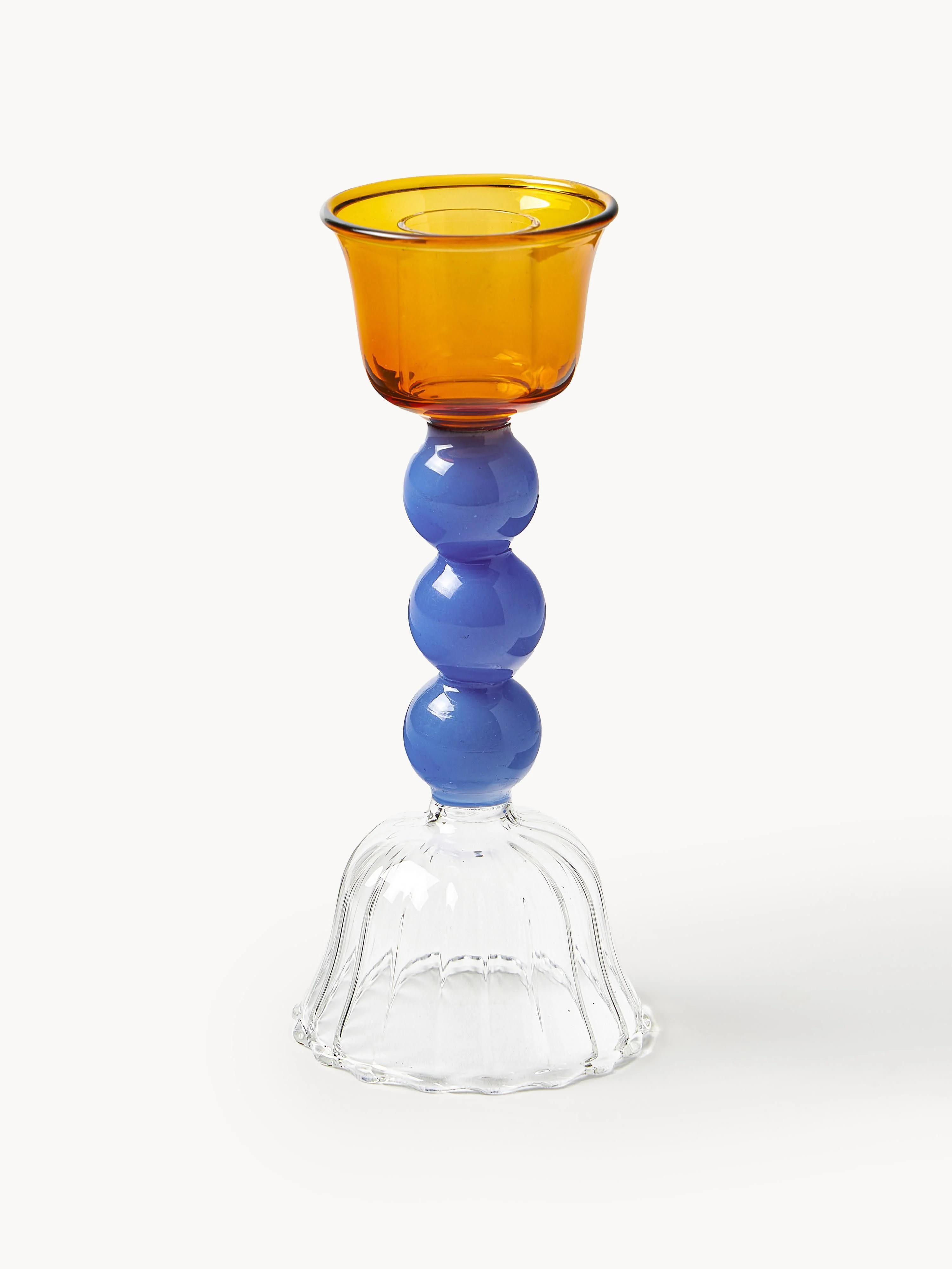 &k Amsterdam Pearl candle holder made of borosilicate glass