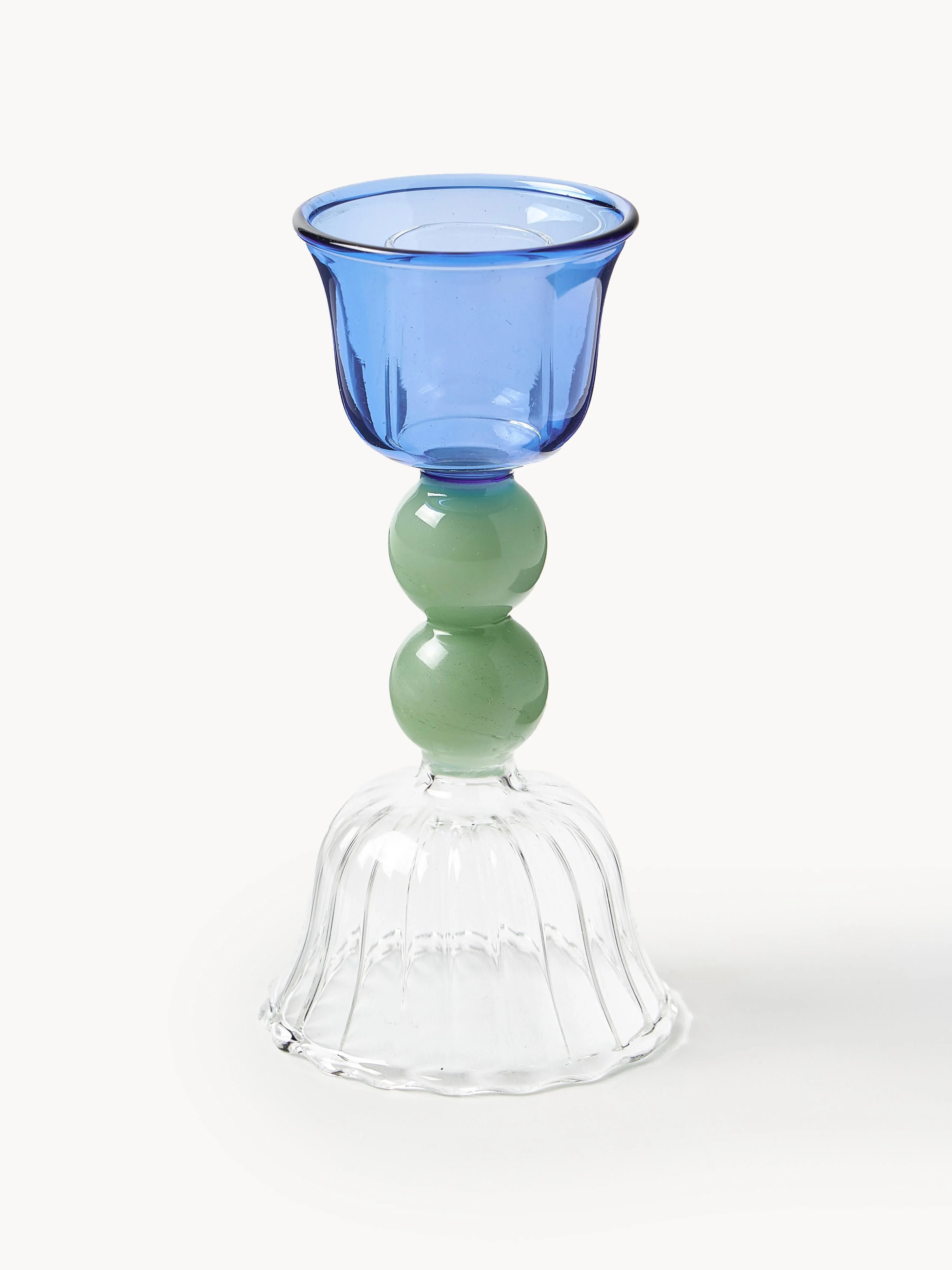 &k Amsterdam Pearl candle holder made of borosilicate glass