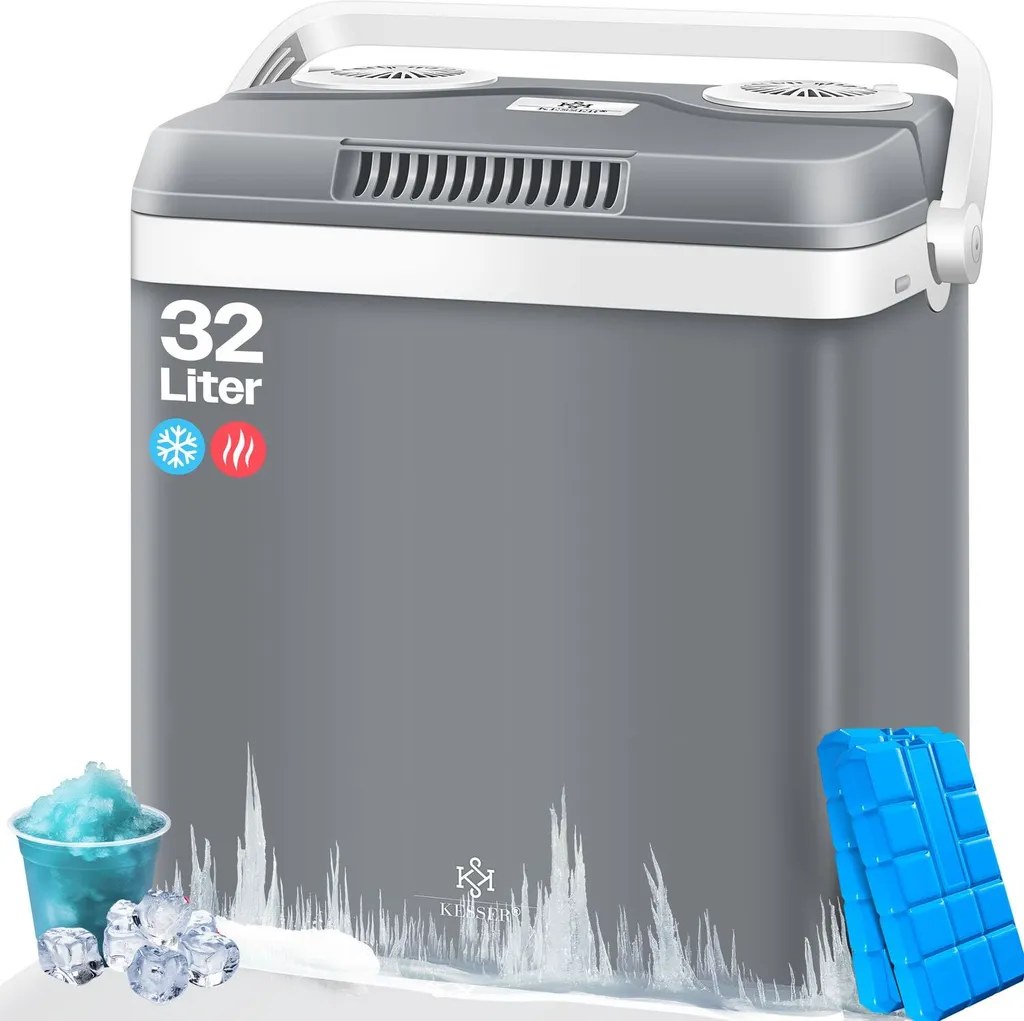 KESSER® 32 L Cooler Box 12V, 230V Plug, Mini Fridge, Thermoelectric Warming Box