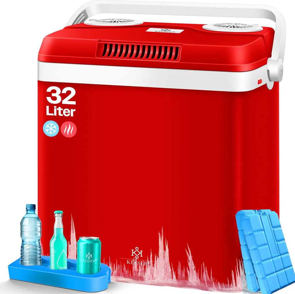 KESSER® 32 L Cooler Box 12V, 230V Plug, Mini Fridge, Thermoelectric Warming Box