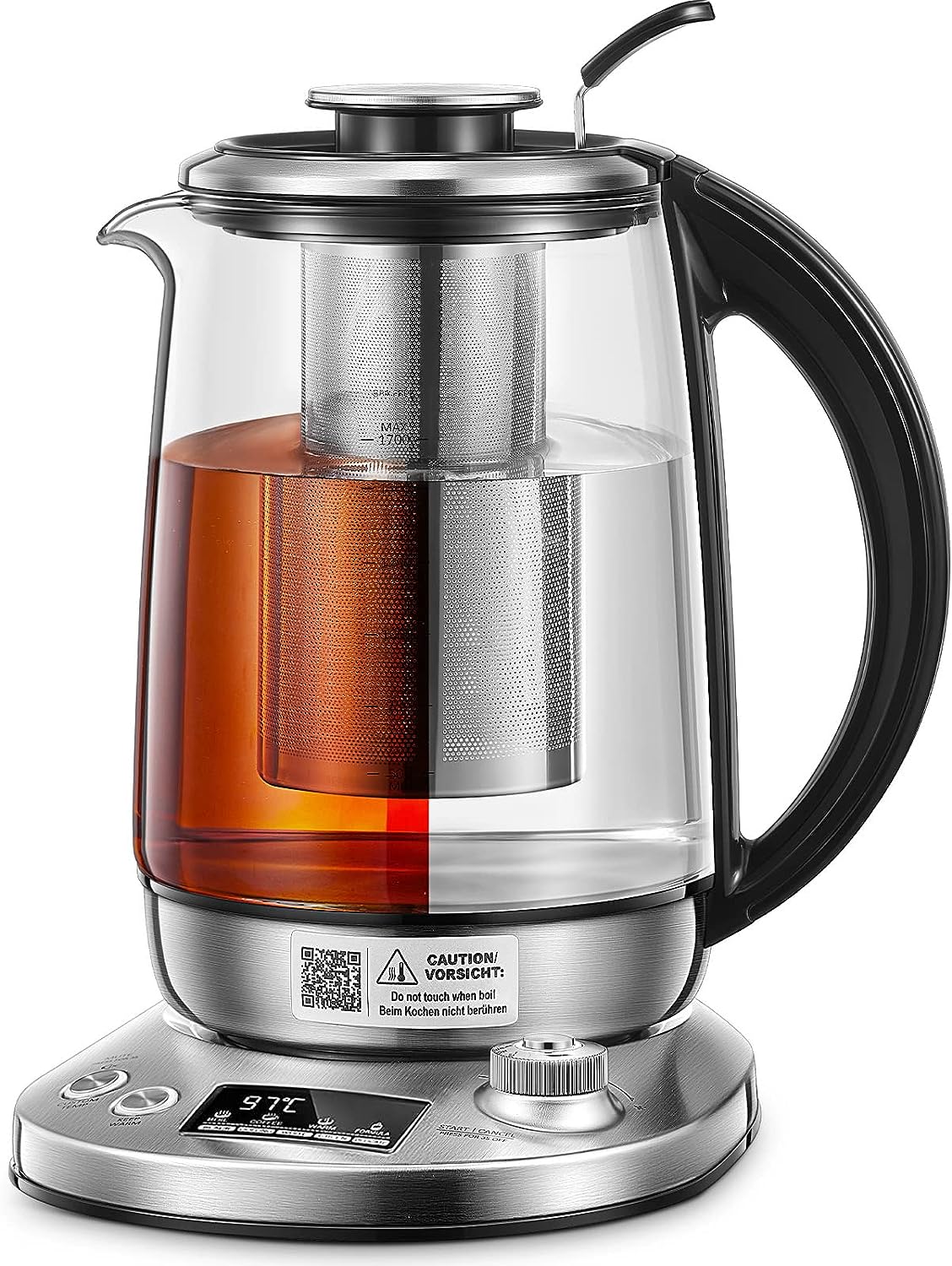 FOHERE Kettle Electric Tea Maker with Removable Tea Infuser, 1.7 L