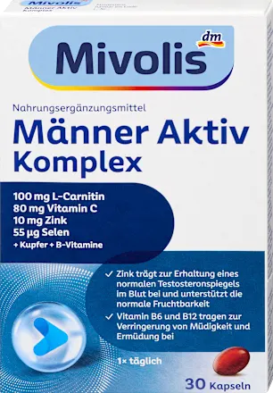 Mivolis Men's Active Complex Capsules, 30 capsules, 26 g