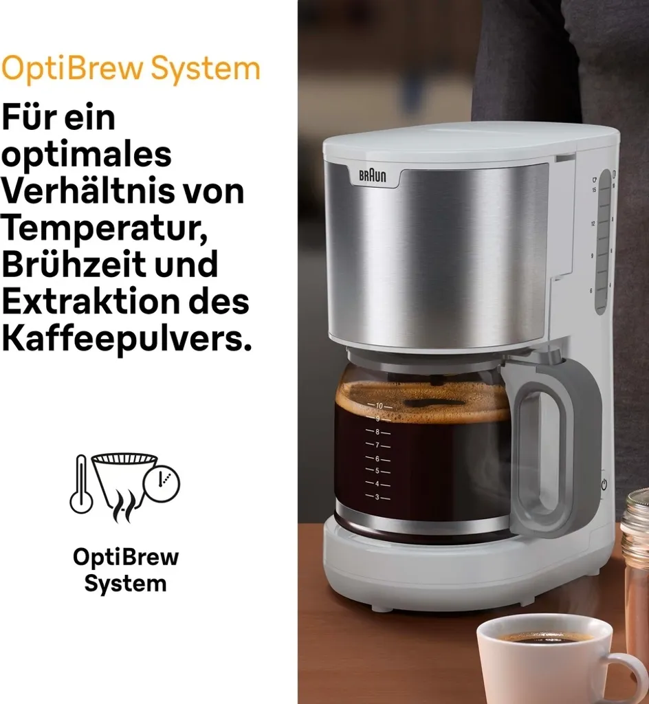 Braun KF1500WH PurShine filter coffee machine