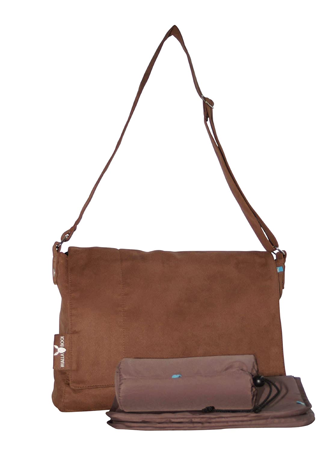 Wallaboo Changing Bag Messenger Brown Baby Changing Bag
