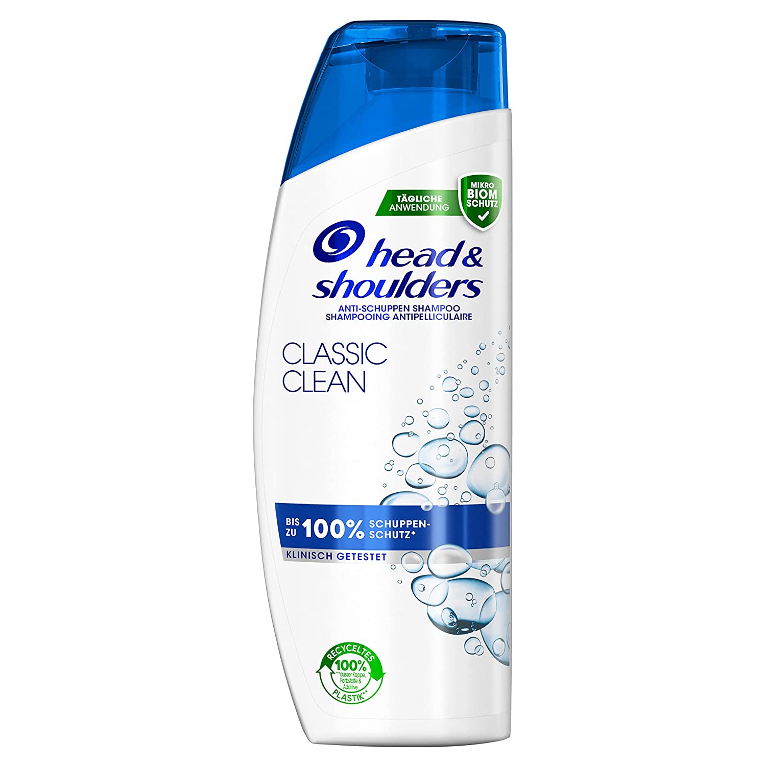 head&shoulders Head & Shoulders Classic Clean Anti-Dandruff Shampoo, up to 100% Dandruff Protection for Hair and Scalp, Clinically Confirmed, Dermatologically Tested, 300 ml, ‎white