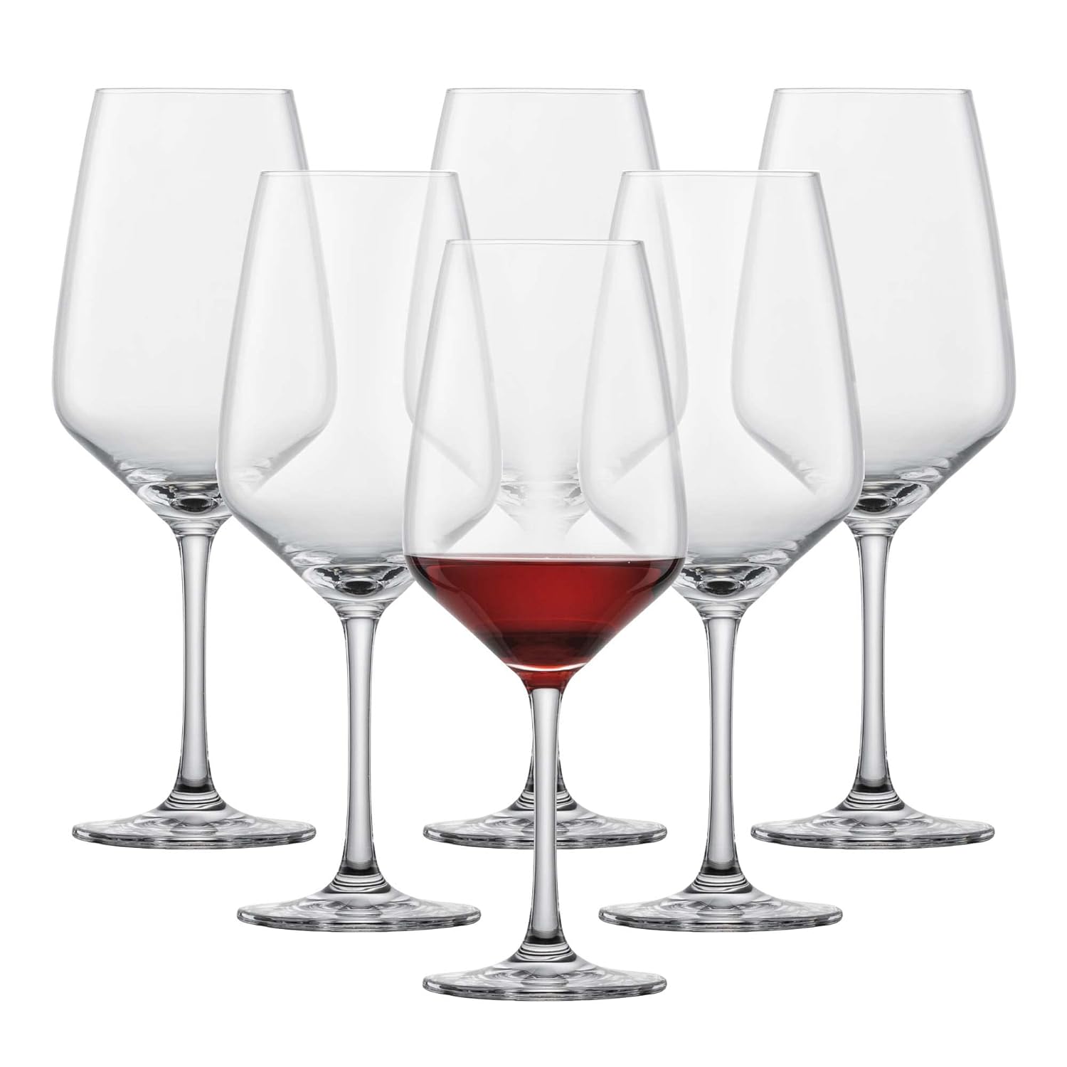 Schott Zwiesel 115671 red wine taste, 1 red wine glass, lead-free crystal glass, transparent, 8.7 x 8.7 x 22.5 cm, 6 pieces
