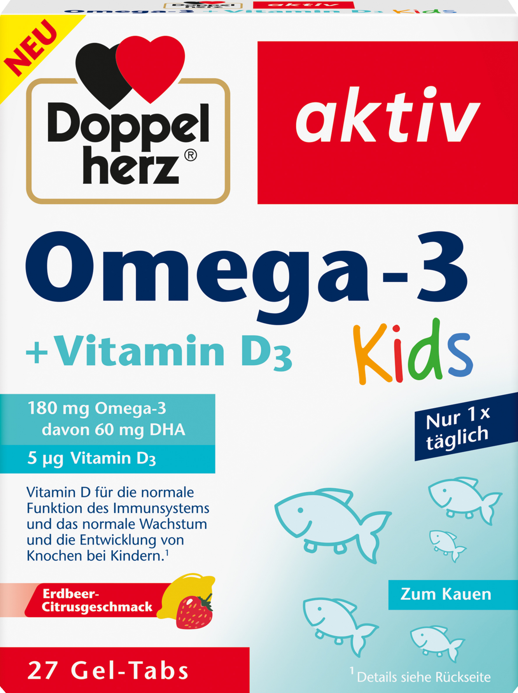 Doppelherz Kids Omega-3 + Vitamin D3 Gel-Tabs