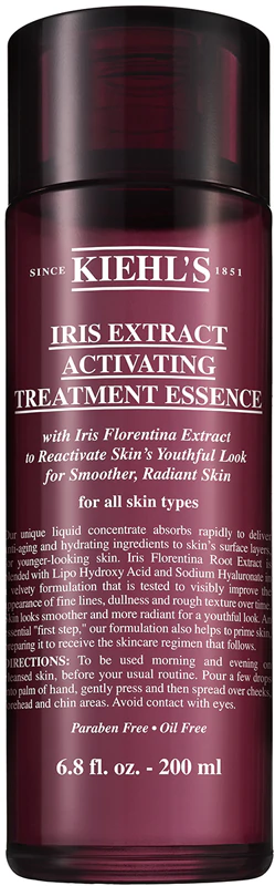 Kiehl's Iris Extract Activating Treatment Essence moisturizing essential facial toner for all skin types, even sensitive skin