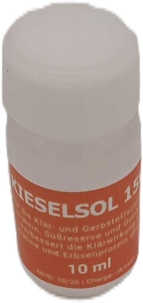 Exclusiv Handels & Dienstleistung GmbH Kieselsol 15%, 10ml bottle for winemaking and mead, clarifying agent for 10-20 liters