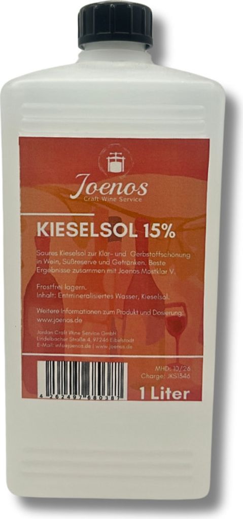 Exclusiv Handels & Dienstleistung GmbH Kieselsol l 15% - 1 liter for clarification and tannin fining in wine, sweet reserve and beverages