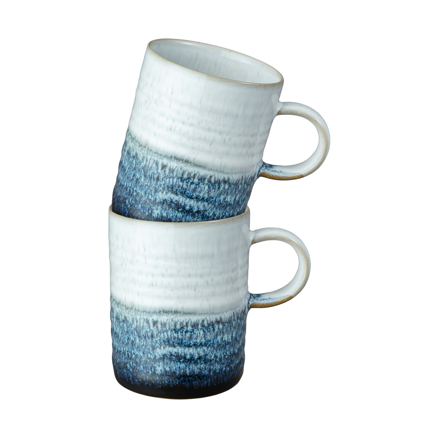 Denby Kiln blue ridged mug 2-pack, 41 cl