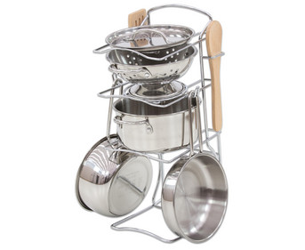 Children's pot and pan set, 8 pieces