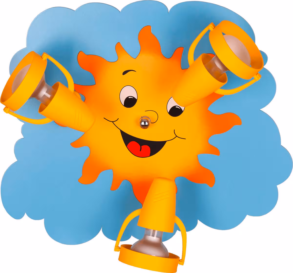 Children's ceiling light, sun design, 37.5/31/16 cm