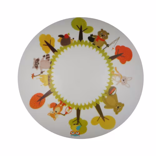 Children's ceiling light, woodland animals, 36/10 cm