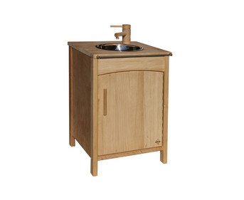Children's kitchen made of solid wood, sink