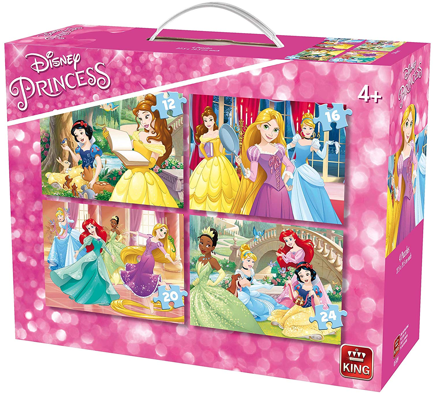 King 13.992,9 Cm Princess Disney Jigsaw Puzzle (12/16/20/24)