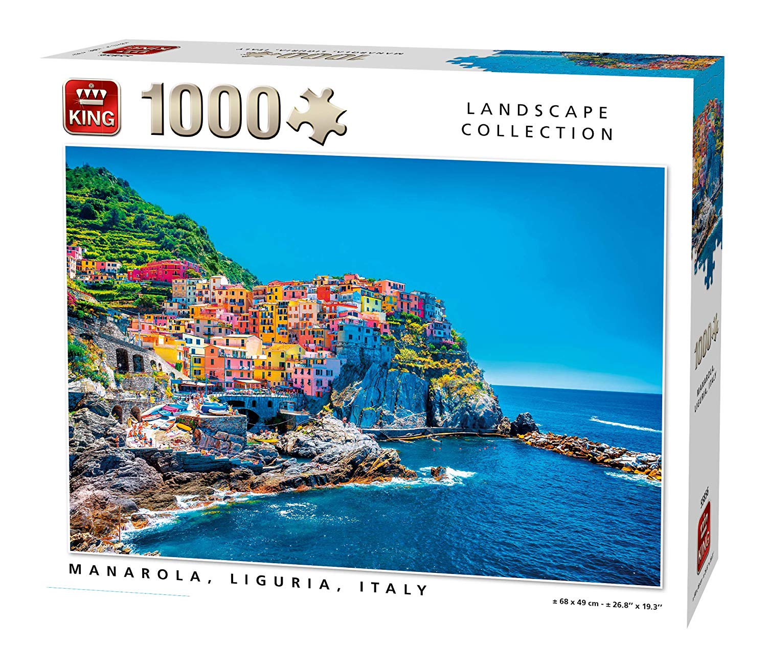 King 55856 Manarola Italy Jigsaw Puzzle 1,000 Pieces Full Colour 68 x 49 cm