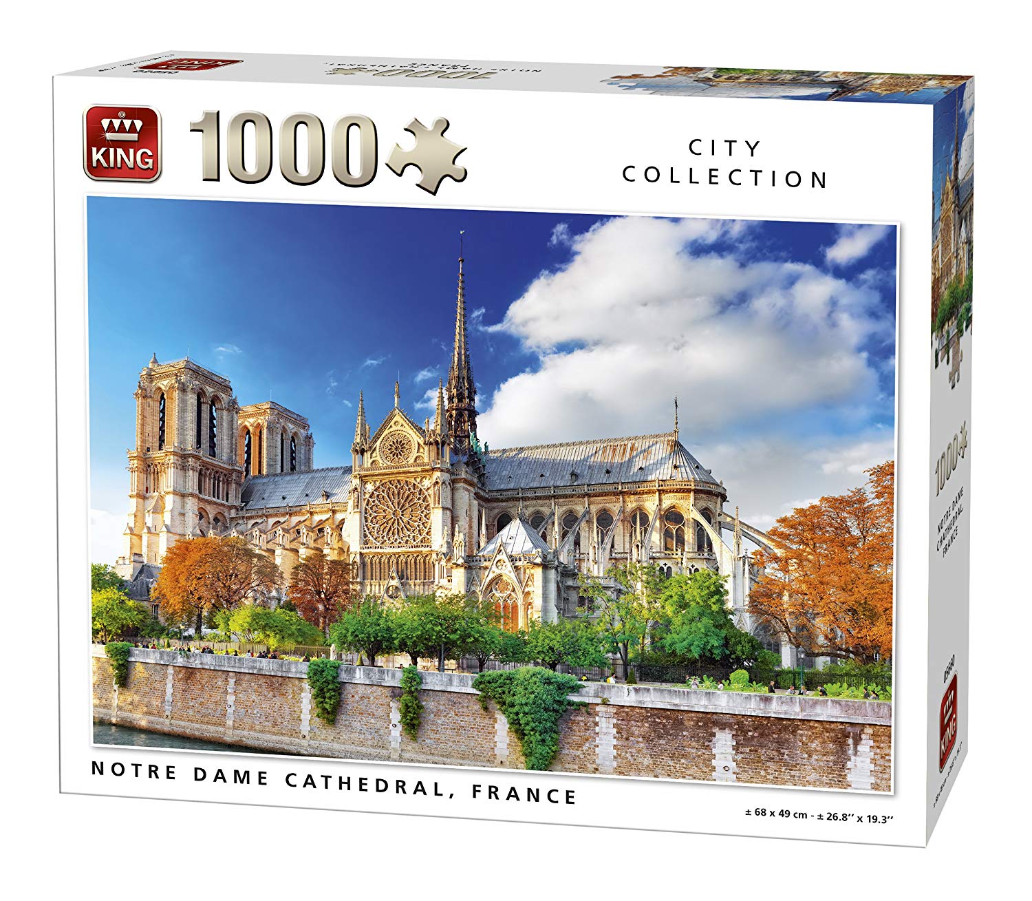King 5660 Notre Dame De Paris Cathedral City In France Puzzle (1000 Pieces)