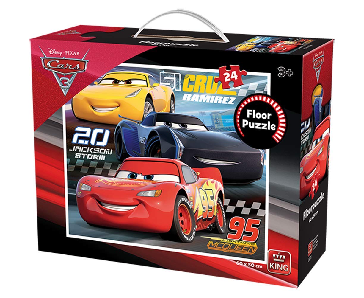 King Jigsaw Puzzle Floor 24 Big 5276 Disney Cars Design