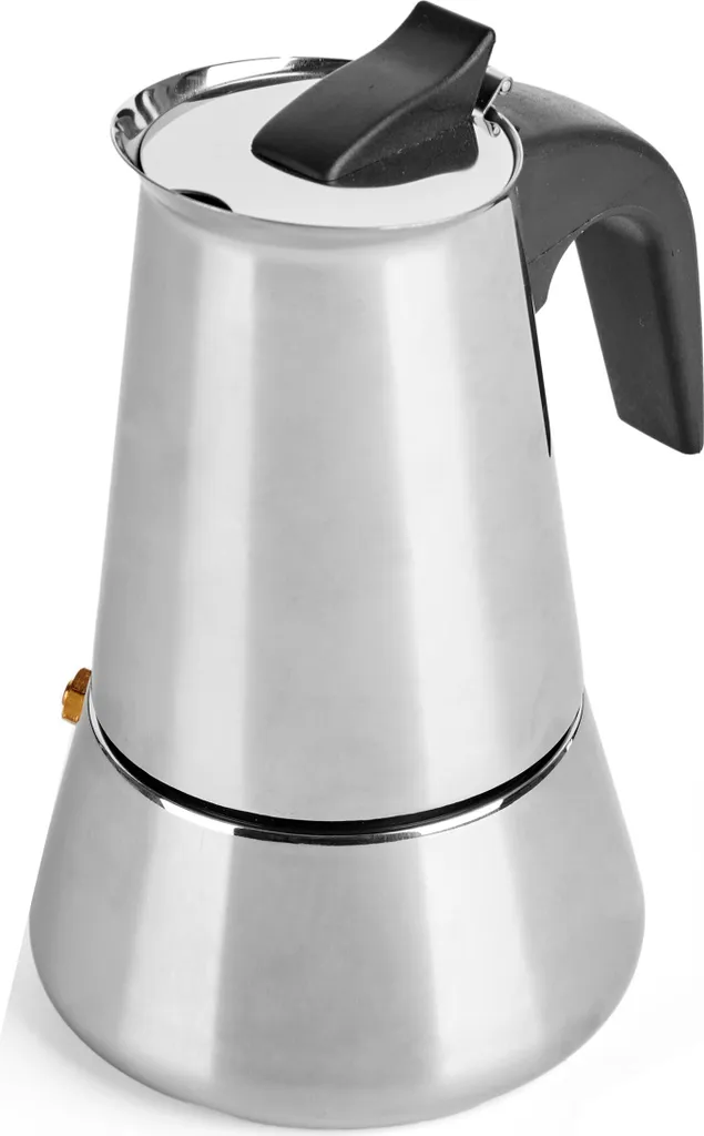 Kinvara S12AA-4T Italian Coffee Maker Black Silver Steel 4 Cups
