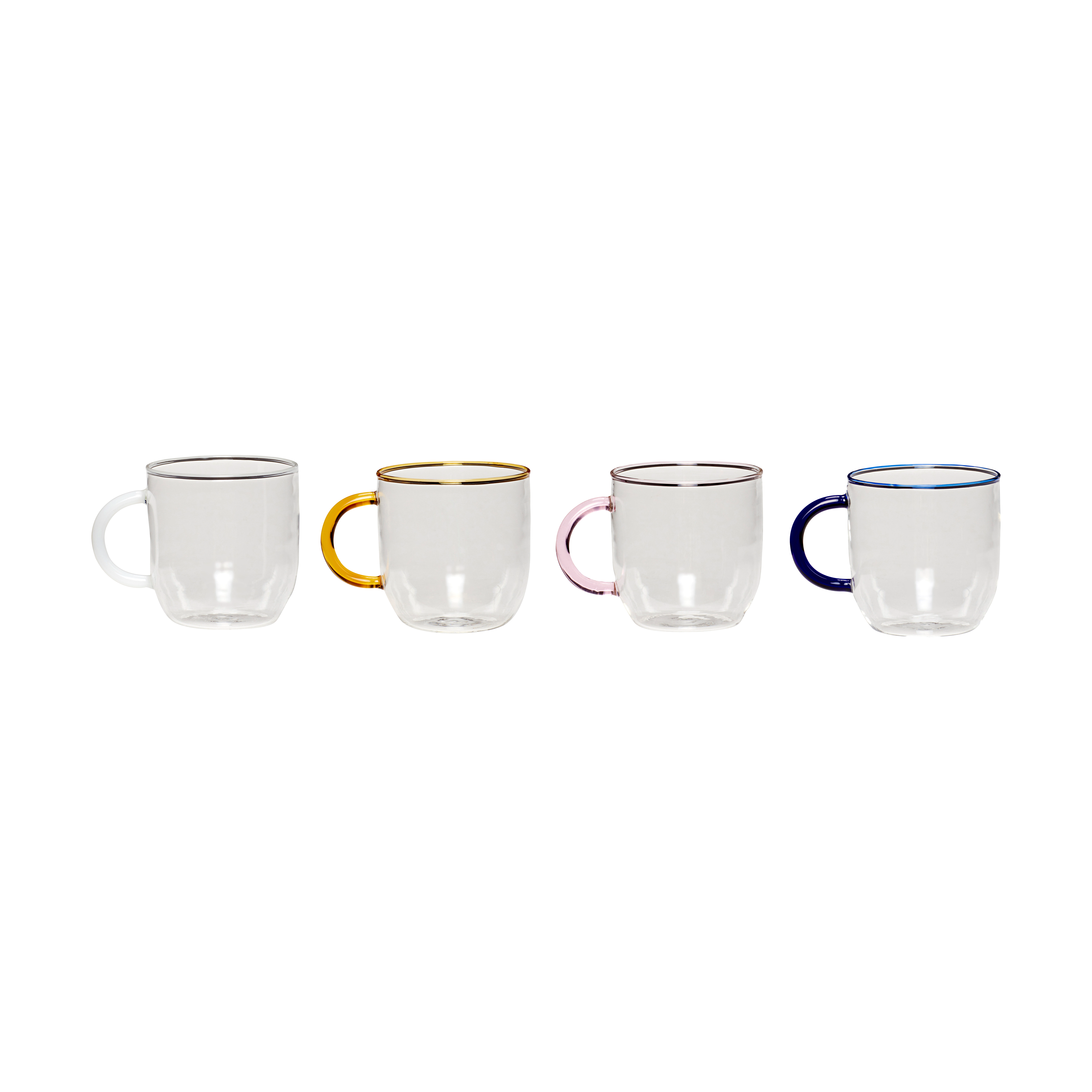 Hübsch Kiosk glass cup set, 4-piece, Multi