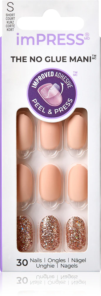 KISS imPRESS The No Glue Mani Short artificial nails