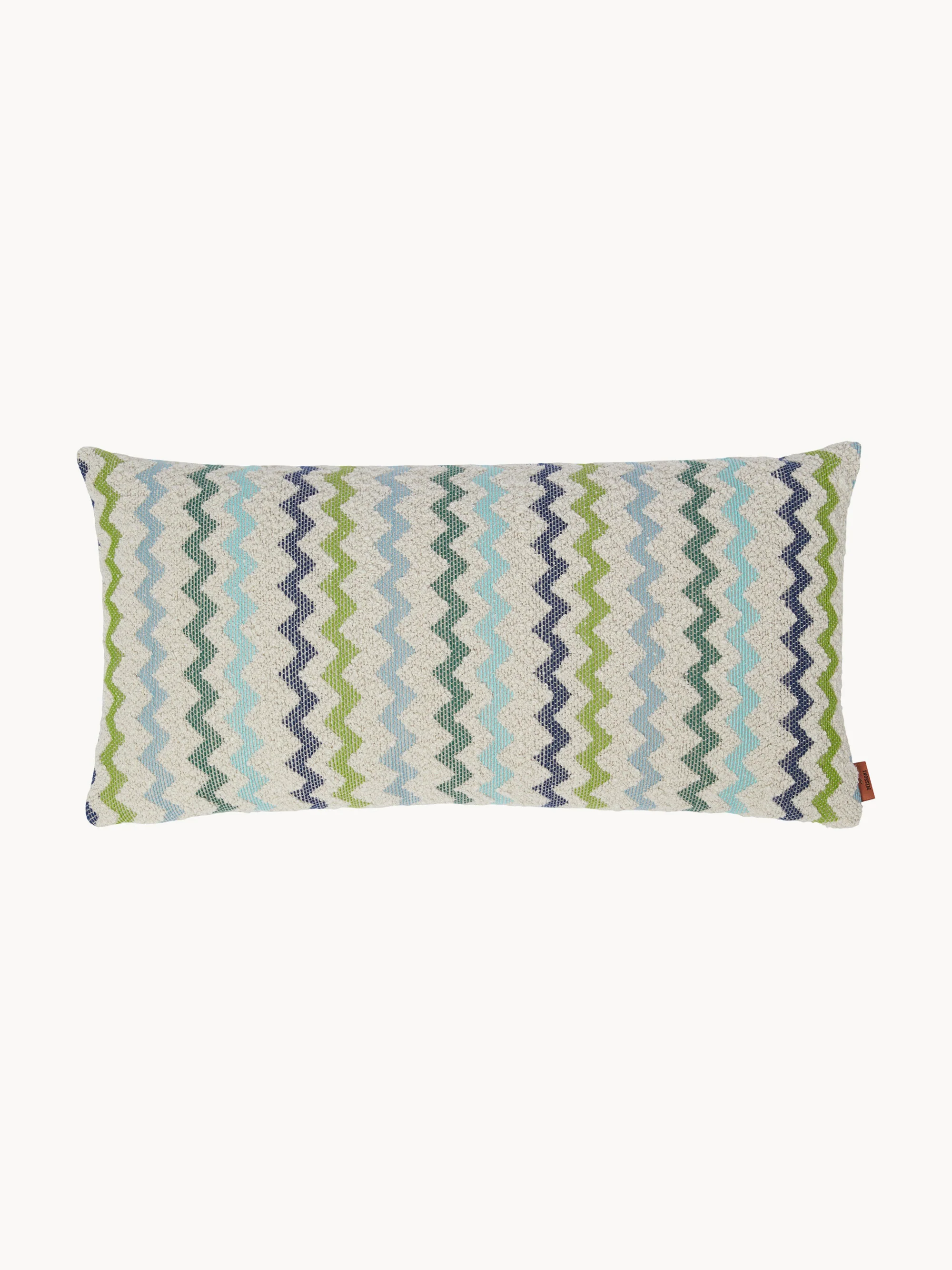 Missoni Capri cushion, Green and blue tones, off-white
