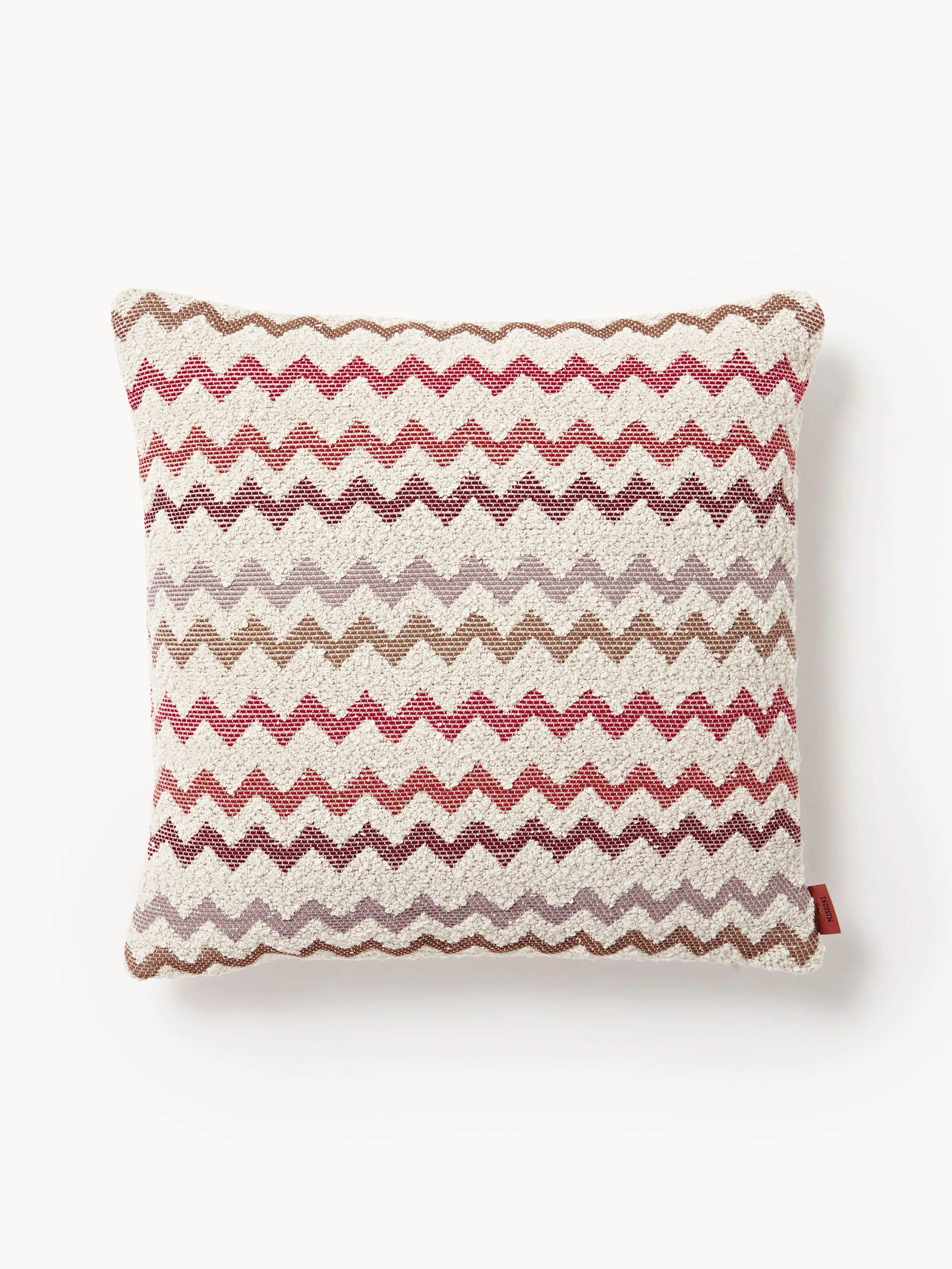 Missoni Capri cushion, Pink, red tones, off-white