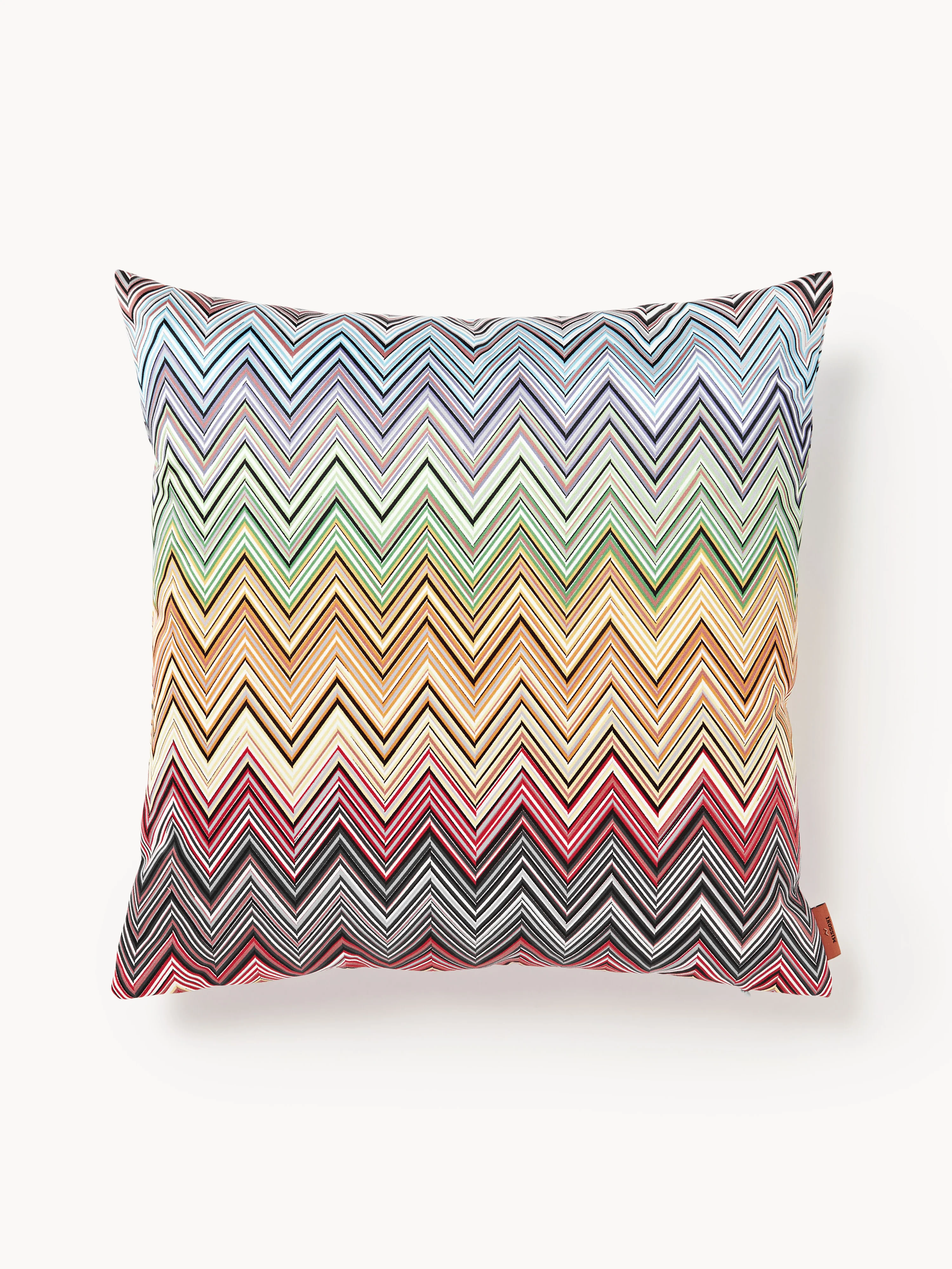 Missoni Jarris pillow, Green and purple tones, off-white
