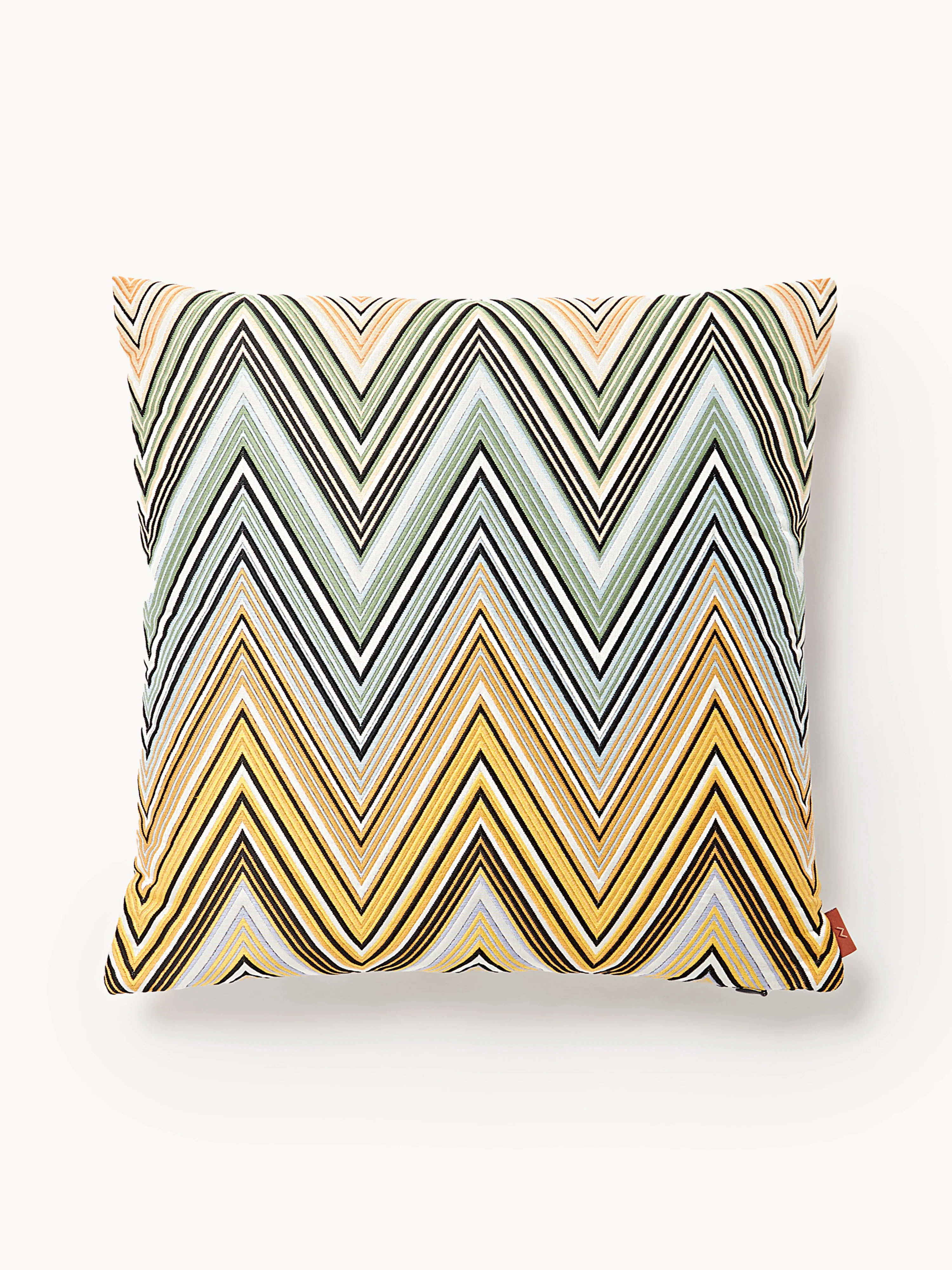 Missoni Kew pillow, Colorful, green and yellow tones