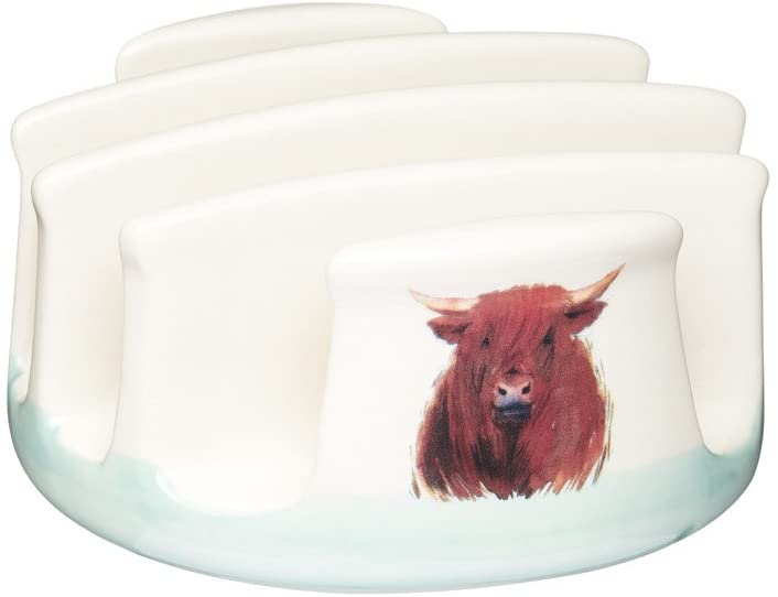 KitchenCraft Kitchen Craft Apple Farm Comes Toast Rack, Multicolor Ceramic 10.5 x 9.7 x 5.3 cm