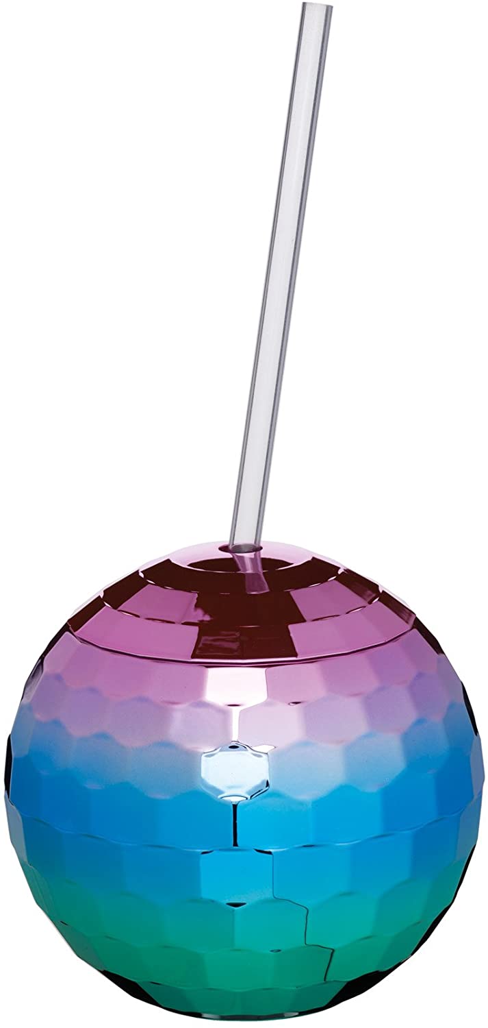 KitchenCraft Bar Craft 22 oz Cocktail Cup with Straw