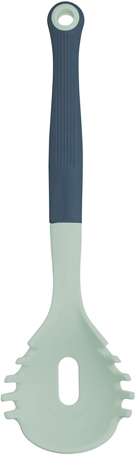 KitchenCraft Kitchen Craft CWCLSPAGBLU Colourworks Multi Pasta Serving / Spaghetti Measuring Spoon, Silicone, Classic Blue, 2.5 x 8.5 x 29 cm