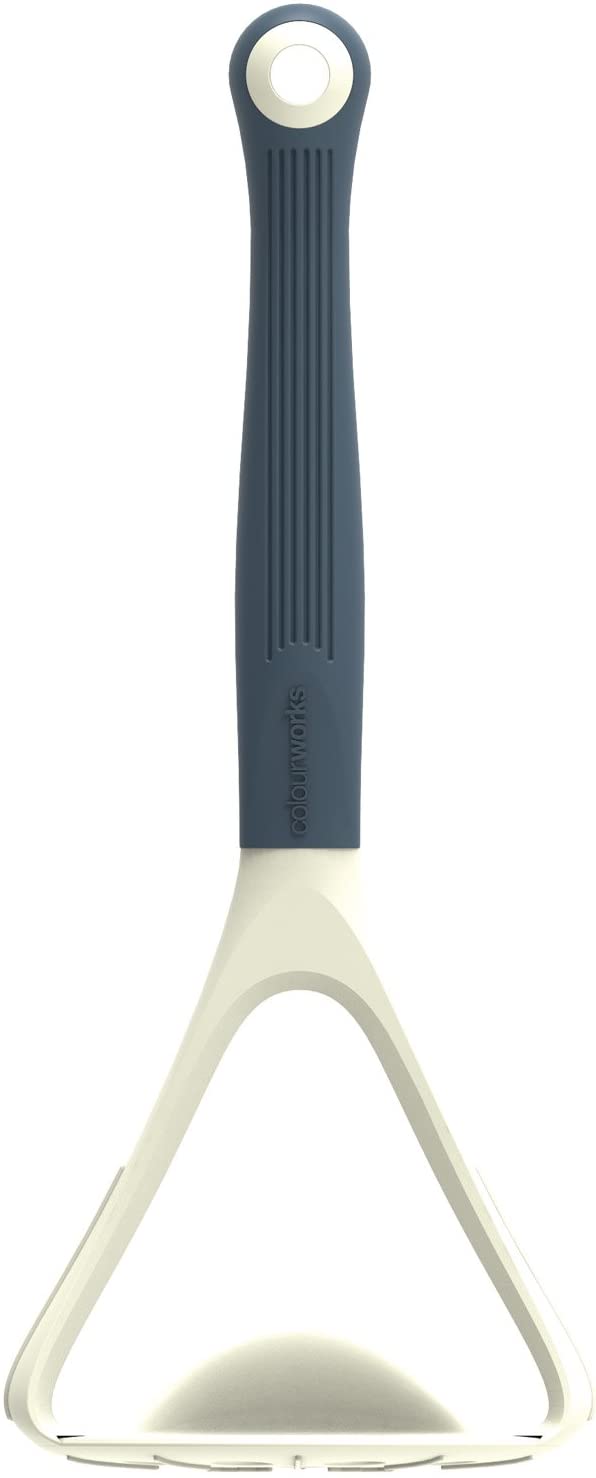 KitchenCraft Kitchen Craft CWCLMASHCRE Colourworks Multi Potato Masher / Server, Silicone, Classic, Cream, 8.5 x 9.5 x 24.5 cm