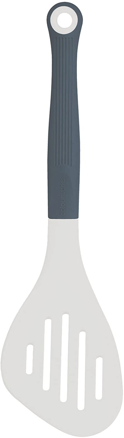 KitchenCraft Kitchen Craft Colourworks Silicone/Slotted Server Turner, Classic Cream Colour 28.5 x 8 x 5 cm