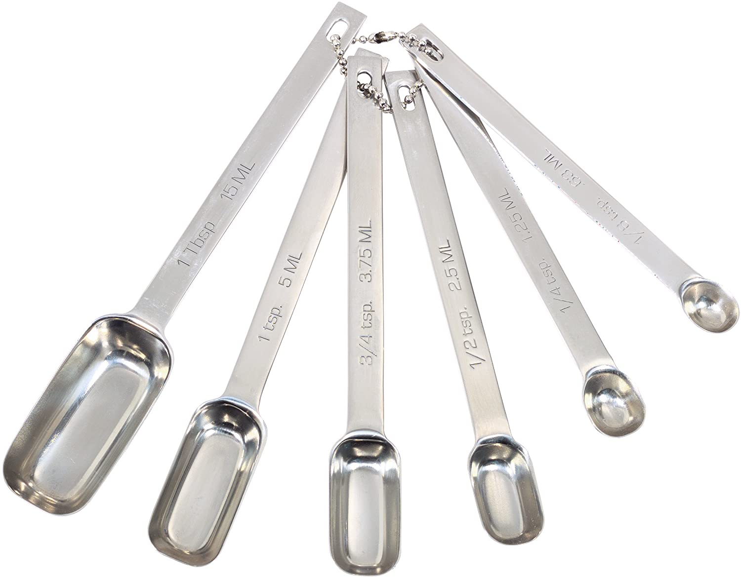 KitchenCraft Kitchen Craft Deluxe Six Piece Measuring Spoon Set