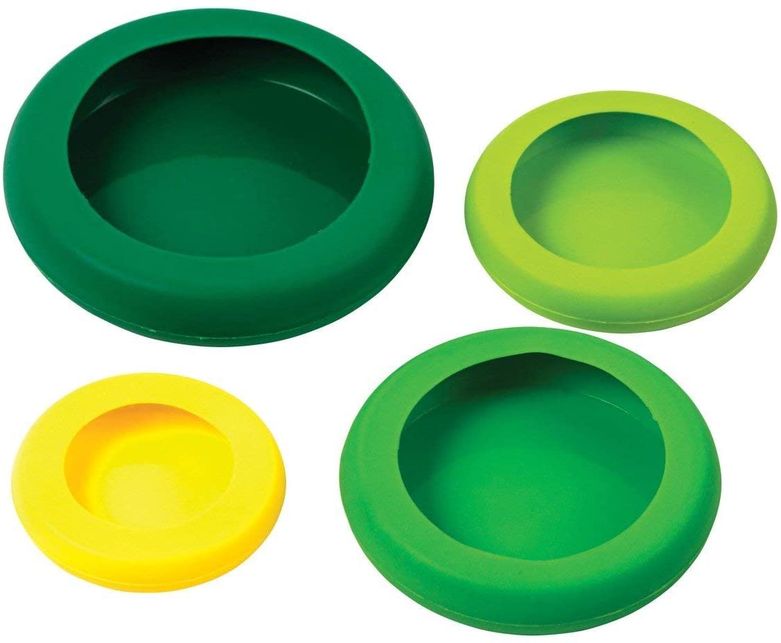 KitchenCraft 4 \"Food Huggers\" for fruit or vegetables, 4 sizes up to 11 cm diameter