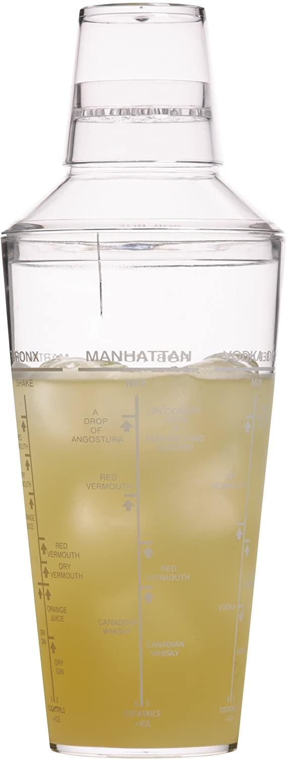 KitchenCraft Kitchen Craft KCBCSHAKACR 700 ml Mix It Acrylic Cocktail Shaker in Gift Box